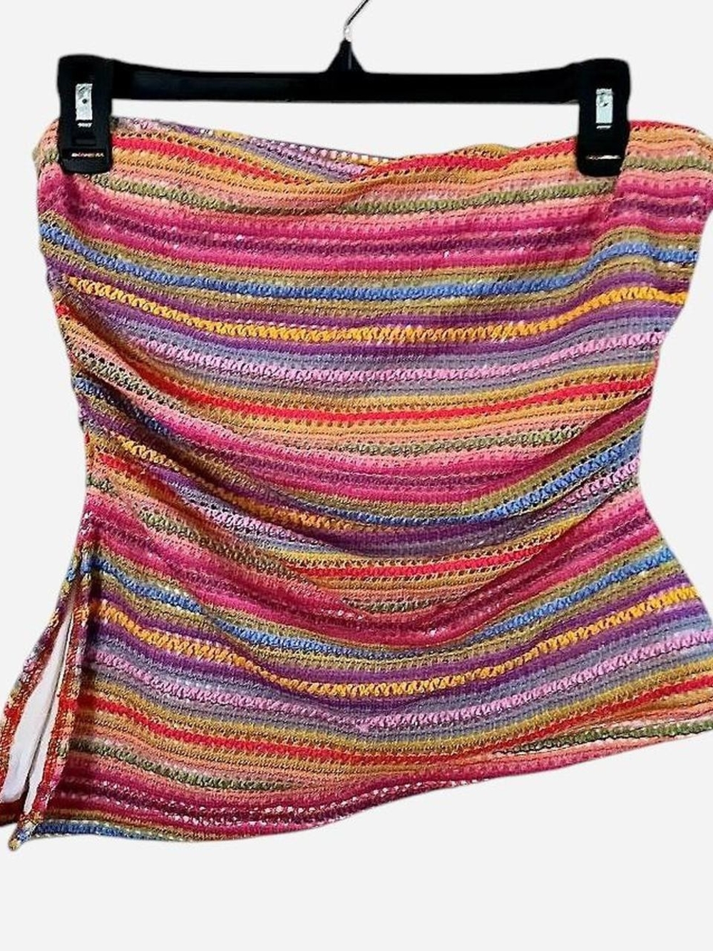 Women's Multicolor Stripe Knit Tube Tank Top